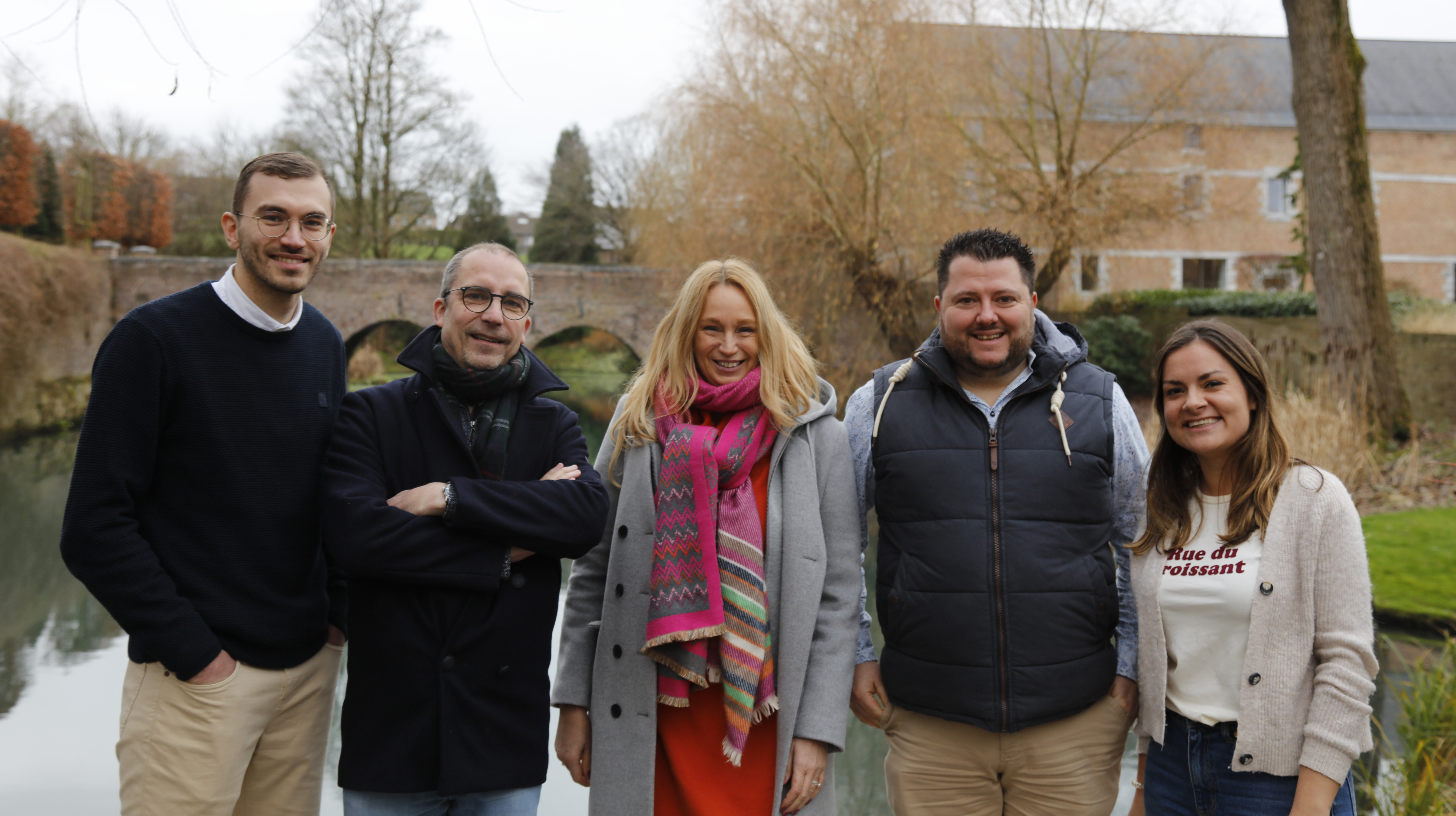 Sur la photo, de gauche à droite : Nicolas Hauseux (Stratégie Agency), Olivier Saive, Véronique Hustin (JOST), Gilles Colle (JOST), Joanna Margrève (Stratégie Agency).